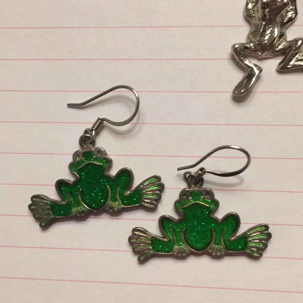 Frog earrings